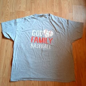 God Family Baseball Graphic T-Shirt Plus